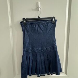 Denim Pleated Women's Dress